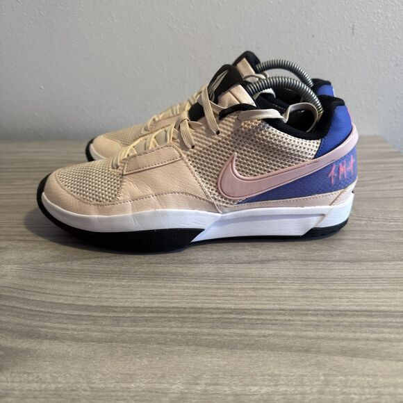 Nike Ja 1 Guava Ice Mens 7.5 Pink Blue Leather Shoes Sneaker Athletic Basketball - Picture 6 of 11